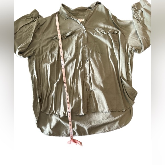Ava & Viv Olive Button-Down Shirt - Picture 8 of 8